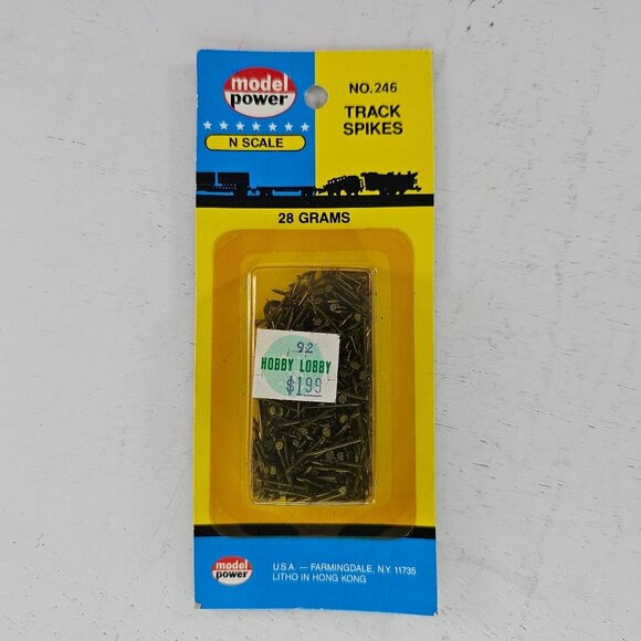 Model Power N Scale Model Train Track Spikes #246 New Old Stock NOS - Picture 1 of 7